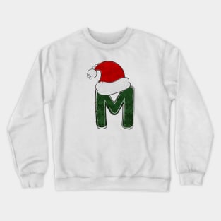 Letter M - Christmas Letter Crewneck Sweatshirt